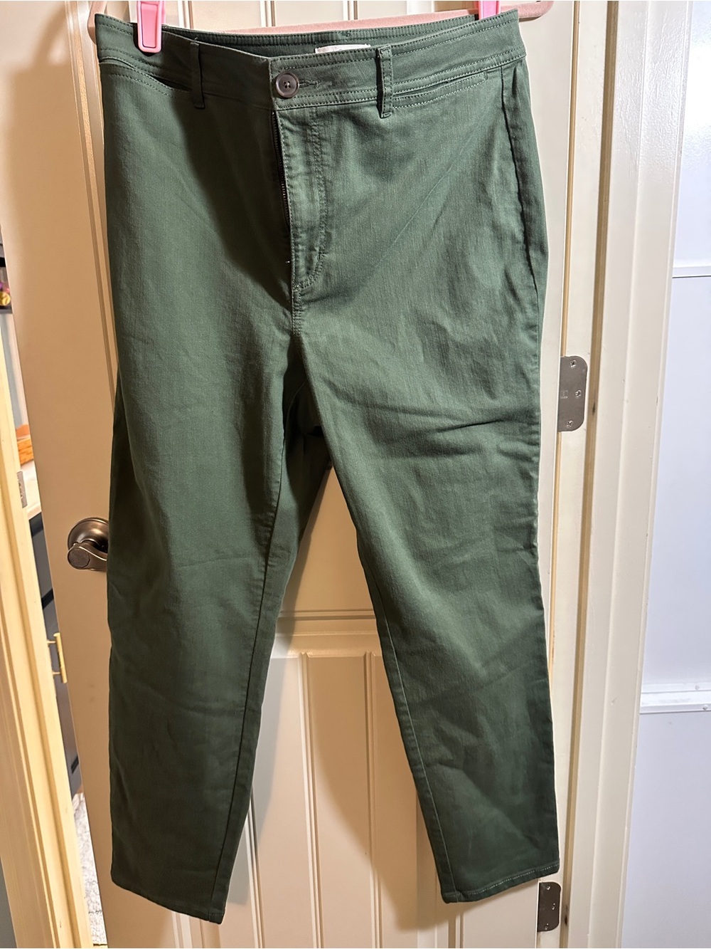 LOFT Olive Stretch Chinos for Women